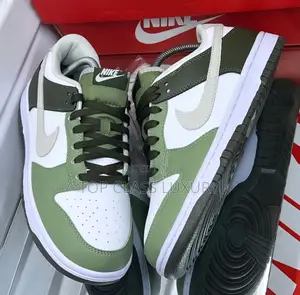 Original Nike Sb Dunk Low Olive White Men Women Sneakers