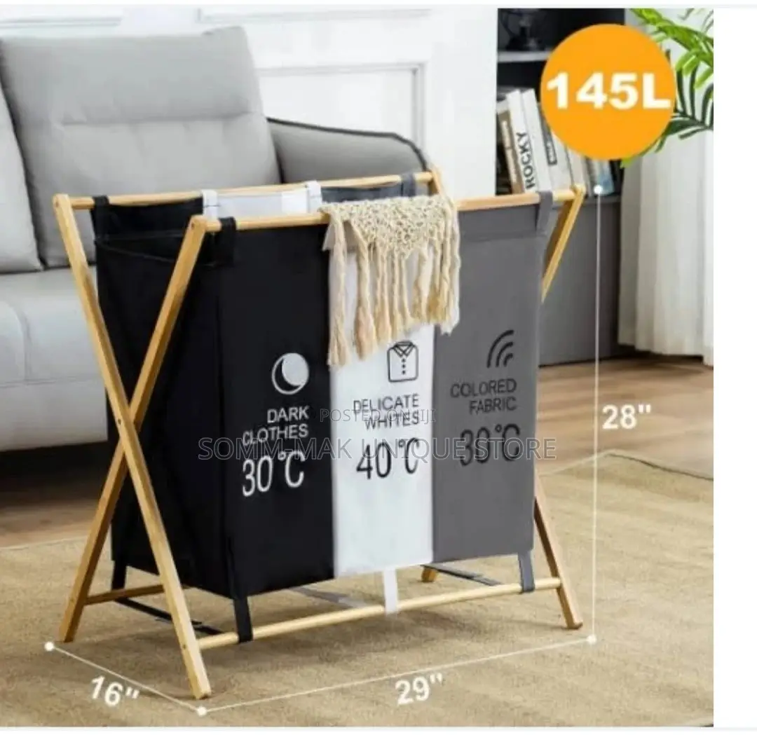 Fiona Magic Laundry Hamper With 3 Compartments - 145L