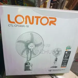 Lontor 18 Inches Rechargeable Mist Fan With Remote Control