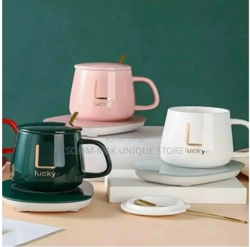 Ceramic Coffee Cup With Automatic Heating Pad