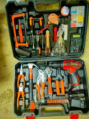 Electrical Tools Box With Cordless Drill