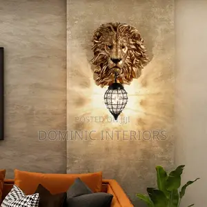 Creative Lion Head Wall Lamp