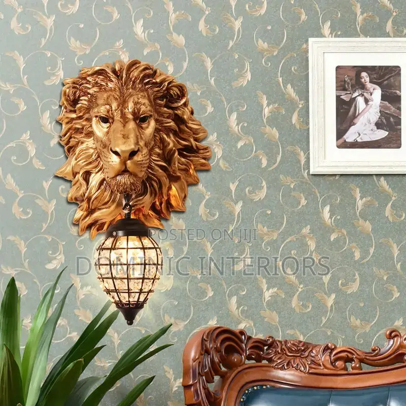 Creative Lion Head Wall Lamp