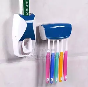 Automatic Toothpaste Dispenser and Toothbrush Holder