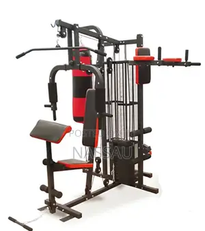 3 Station Multi-Gym With Punching Bag 70kg Weight Stack