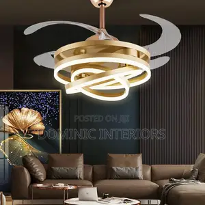 Golden Ceiling Fan Light