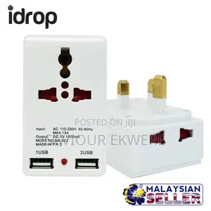 Travel Adapter Plug Surge Protection Dual USB Ports