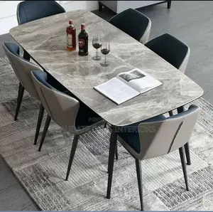 New Classic Marble Top 6 Seaters Dining Set