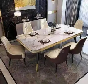 Exquisite 6 Seaters Marble Top Dining Table