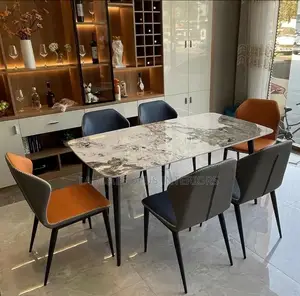 New Classic Marble Top 6 Seaters Dining Set