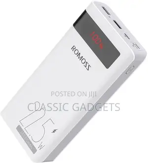ROMOSS 30000 Mah Sense8pf 22.5W USB C PD20W Power Bank