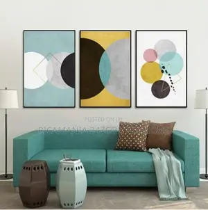 Gold, Black and Gray Abstract Artwork Frames