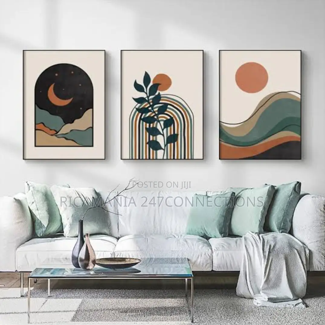 Golden Status Abstract Artwork Frames
