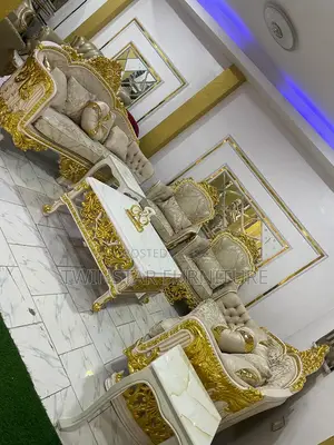 New Modern Royal Egyptian Sofa Chairs With Table and Stools