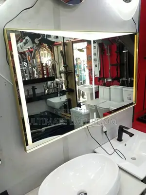 Hand Wave Gold Frame Mirror