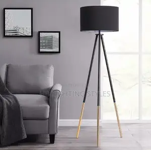 Tripod Fabric Shade Floor Lamp