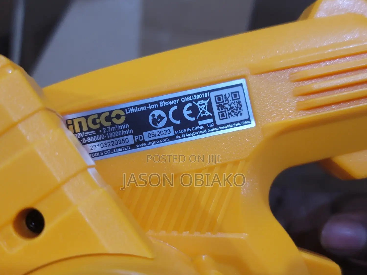 Lithium Ion Blower