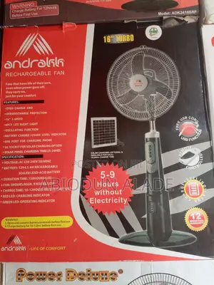 16 Inches Andrakk "Turbo" Rechargeable Fan