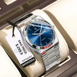 POEDAGAR Day and Date Wristwatch With Box and Bag