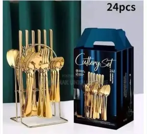 Cutlery Set - Gold -24 Pieces