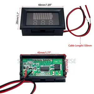 Battery Charge Level Indicator 12V 24V 36V 48V 60V 72V