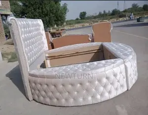 Luxury Round Fabric Bed.