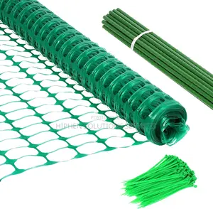 Green Plastic Barrier Mesh Temporary Safety Fence