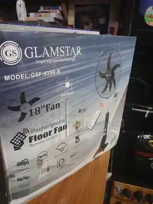 18" Glam Star Rechargeable Fan With Five Blades