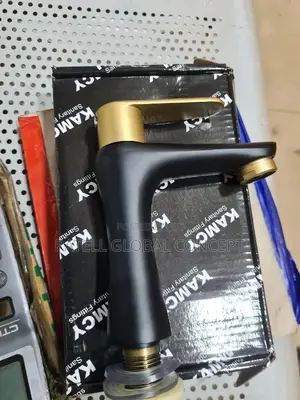 Black and Gold Basin Tap