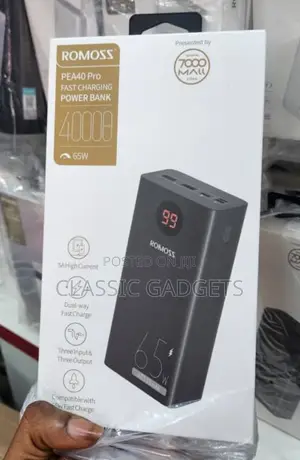 ROMOSS Pea40pro 40000 Mah Portable 65W Fast Charge Powerbank
