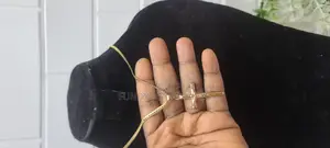 Pearl Steel Gold Short Chain and Pendant