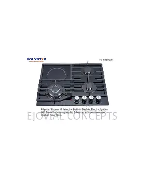 Polystar 3 Burner 1 Electric Built-in Gas Hob