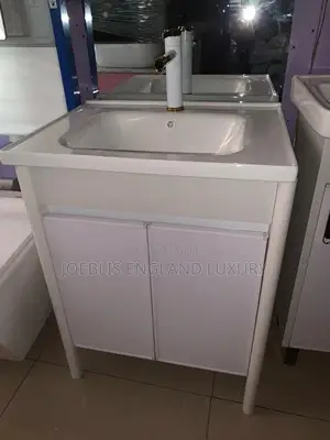 Cabinet With Mirror and Leg and PVC Skin 60cm