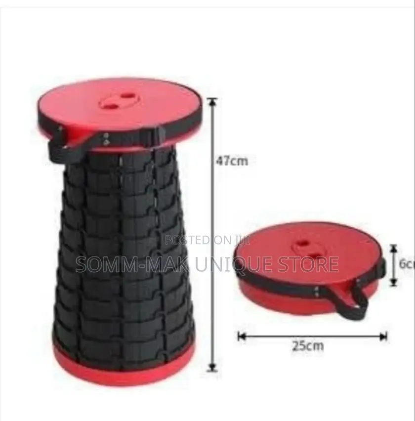 Multifunctional Collaspsable Plastic Bar Stool- Multicolour
