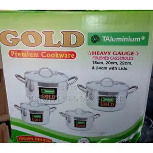 Tower Gold Set of 4 Casserole Pots (Sizes 18, 20, 22 24cm)