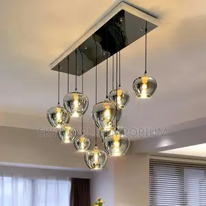 Nordic Luxury Glass Long Chandelier