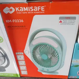 Kamisafe Rechargeable Table Fan With Led Light