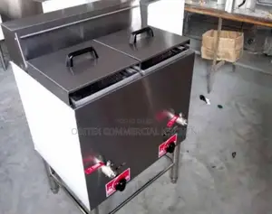 Standing Gas Deep Fryer With Tap Double Basket