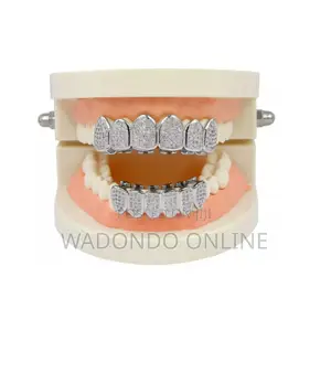 Micro Embedded Zircon Silver Grillz Hip Hop Silver Grillz