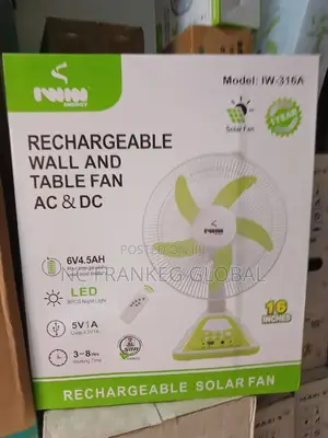 16"Rechargeable Wall and Table Fan Ac Dc