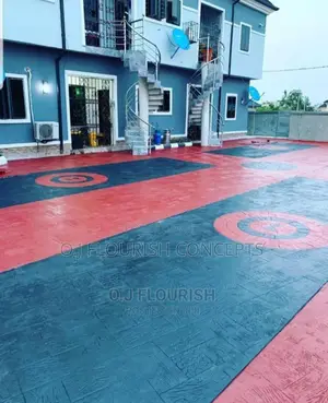 Triple Circle Stamped Concrete