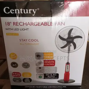 18inches Century AC/DC Rechargeable Fan-Supports Solar Charg