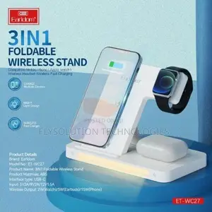 Earldom WC27 15W 3-in-1 Foldable Wireless Charging Stand