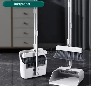 Long Handle Broom Set - Broom Dustpan With Water Squeegee