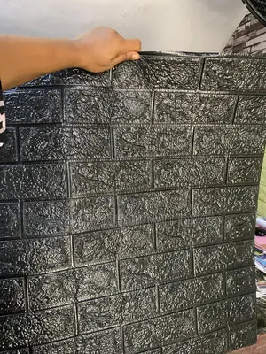 Quality Foam Design Wallpaper Sticker (Black Color)