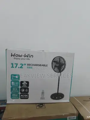 Brand Spanking New Wow Win Rechargeable Standing Fan