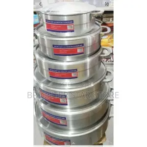 6 Set Polished Aluminium Cookware Set