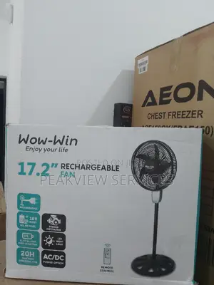 Easy to Operate (17.2) Inches Wow Win Rechargeable Fan