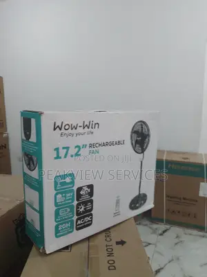 The Brand New Wow Win Rechargeable Standing Fan
