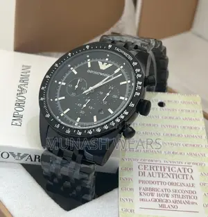 Luxury Ceramic Water Resistant Armani Wristwatch